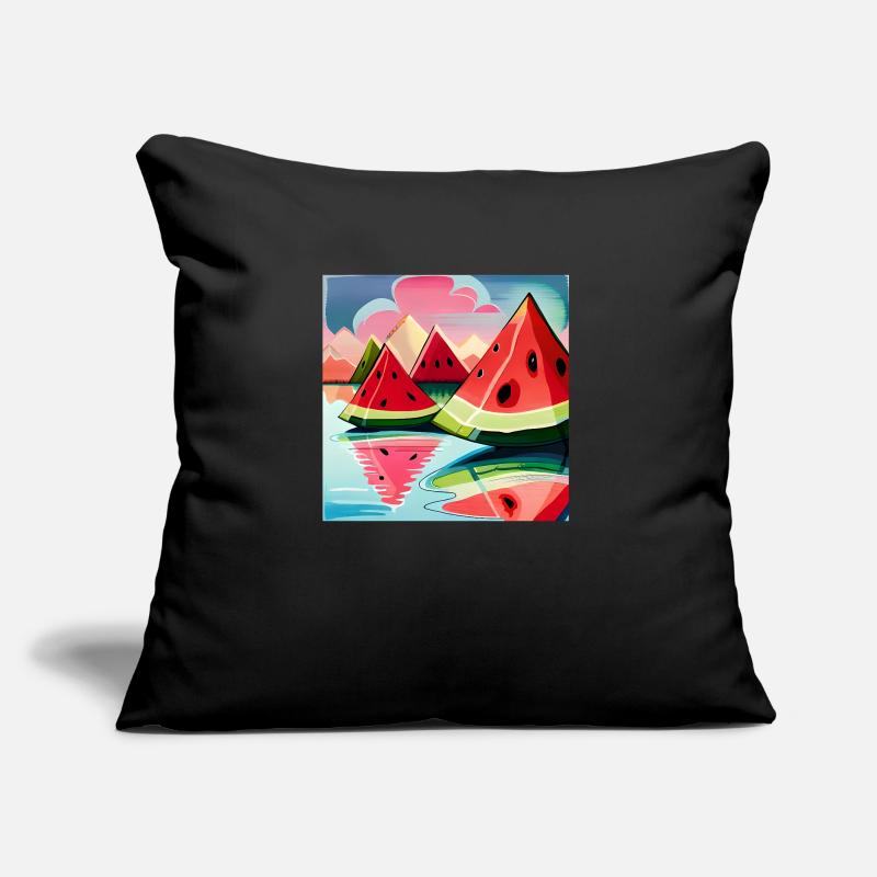 Melon Montagne de pastèque Montagne de pastèque Coussin et housse de 45 x 45 cm
