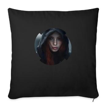 Weiblicher Ninja Neuzeit #3 - Sofakissen mit Füllung 45 x 45 cm - Schwarz - Vorne