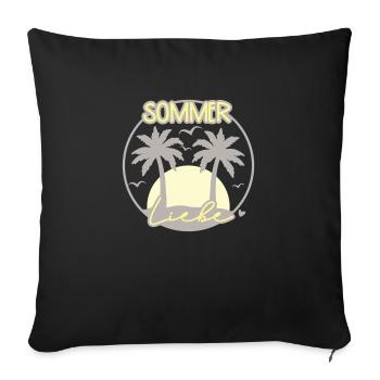 Sommer Liebe - Sofakissen mit Füllung 45 x 45 cm - Schwarz - Vorne