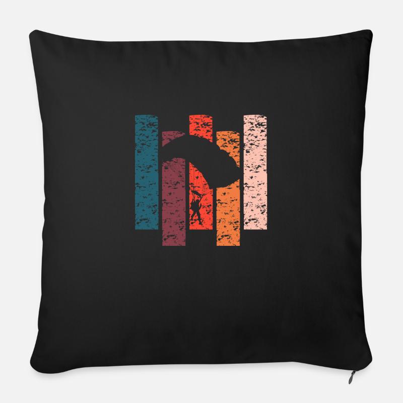 Vintage Geschenk Fallschirm - Sofakissen mit Füllung 45 x 45 cm - Schwarz