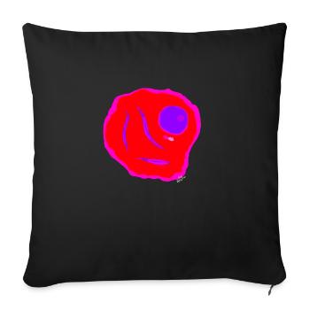 Oeuf au plat de Mlle Adela de F. - Coussin et housse de 45 x 45 cm - noir - Devant