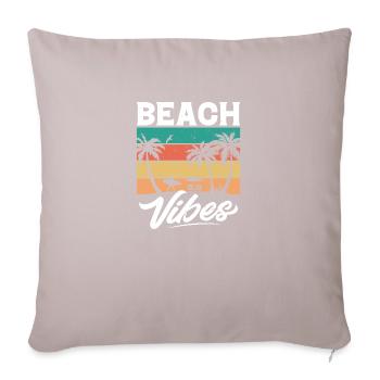 Vibrations de la plage - Coussin et housse de 45 x 45 cm - taupe clair - Devant