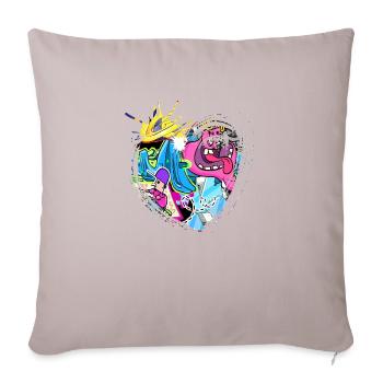Graffiti style Splash hip hop couleurs peintre couleur - Coussin et housse de 45 x 45 cm - taupe clair - Devant