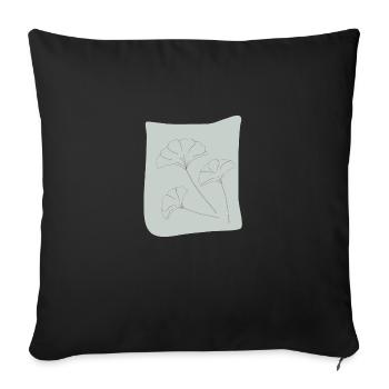 GINKO LINEART - Sofa pillow with filling 45cm x 45cm - black - Front