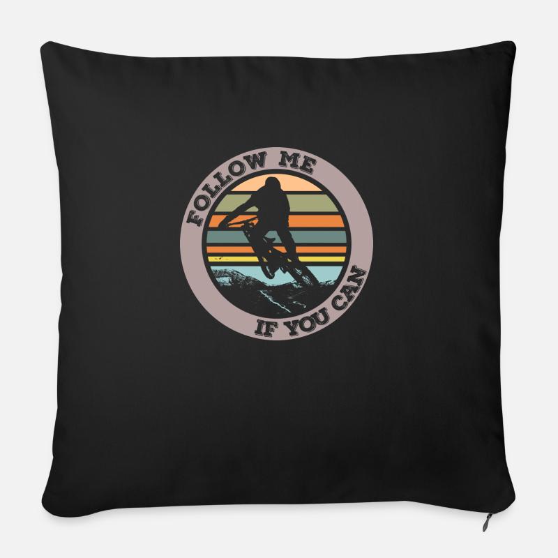 Suivez-moi si vous le pouvez - Coussin et housse de 45 x 45 cm - noir