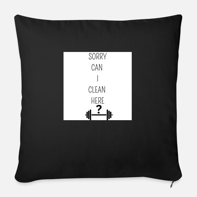 Sorry can i clean here - Sofakissen mit Füllung 45 x 45 cm - Schwarz