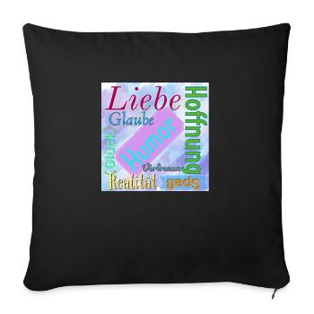 Gedanken - Sofakissen mit Füllung 45 x 45 cm - Schwarz - Vorne