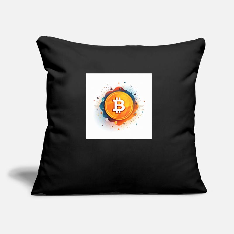 bitcoin logo design minimalistic white background Sofakissen mit Füllung 45 x 45 cm