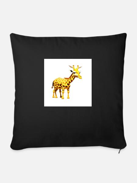 Happy Giraffe - Sofakissen mit Füllung 45 x 45 cm - Schwarz