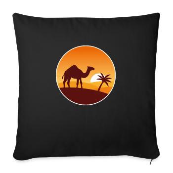 Camel - Sofa pillow with filling 45cm x 45cm - black - Front