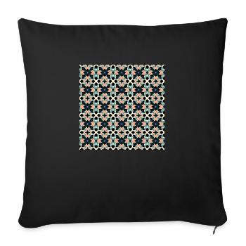 Carreaux Motif Sans Couture Motif Géométrique Art Moderne - Coussin et housse de 45 x 45 cm - noir - Devant