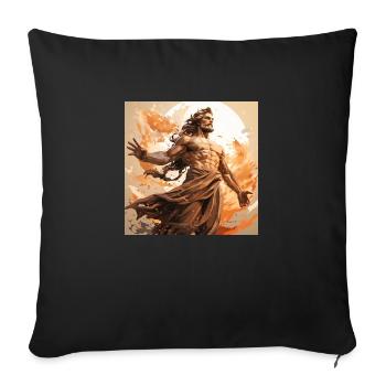 Zeus in the storm - Sofa pillow with filling 45cm x 45cm - black - Front
