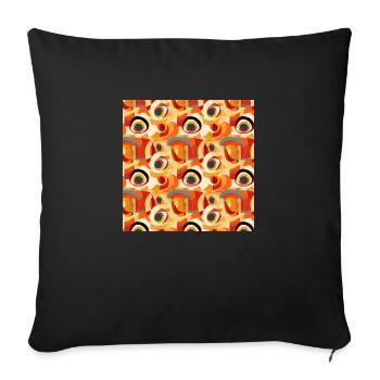 Formes abstraites sans couture Lignes Art moderne - Coussin et housse de 45 x 45 cm - noir - Devant