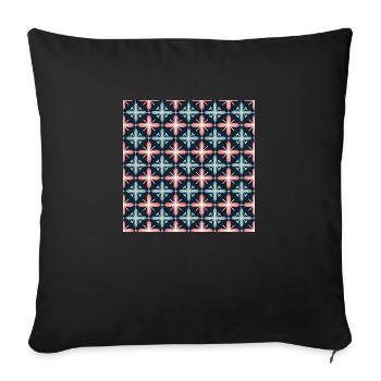 Carreaux Motif Sans Couture Motif Géométrique Art Moderne - Coussin et housse de 45 x 45 cm - noir - Devant