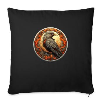 Medival Bird Mystical bird from the Middle Ages - Sofa pillow with filling 45cm x 45cm - black - Front