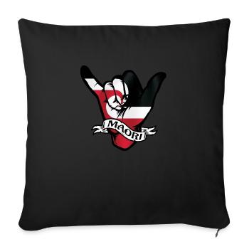 Maori Shaka - Sofa pillow with filling 45cm x 45cm - black - Front