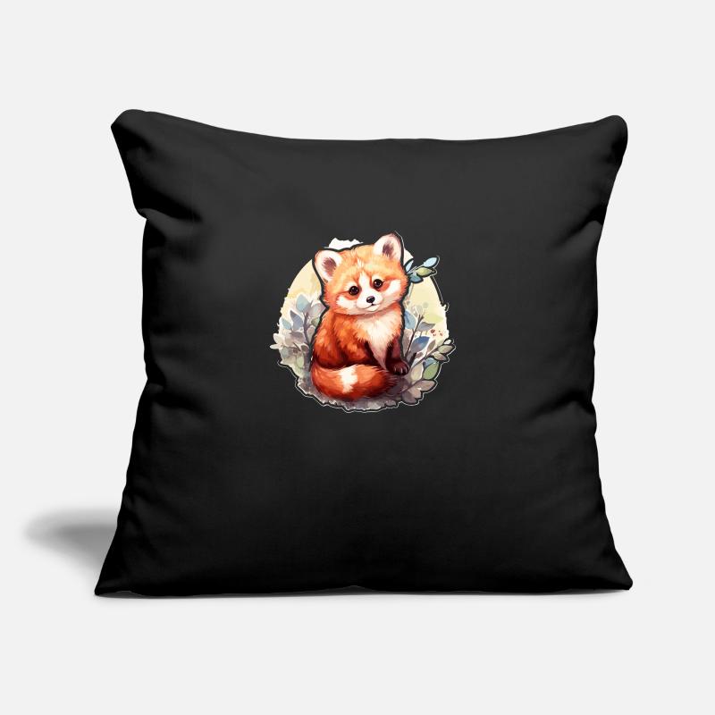 Roter Panda Sofakissen mit Füllung 45 x 45 cm