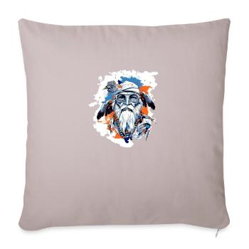 Papy motard siou - Coussin et housse de 45 x 45 cm - taupe clair - Devant