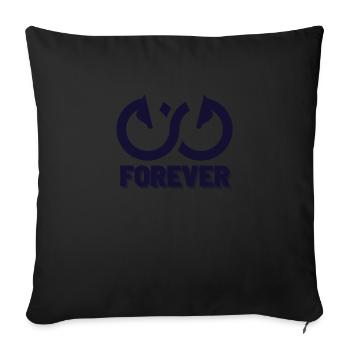 FOREVER Horse Love - Sofakissen mit Füllung 45 x 45 cm - Schwarz - Vorne