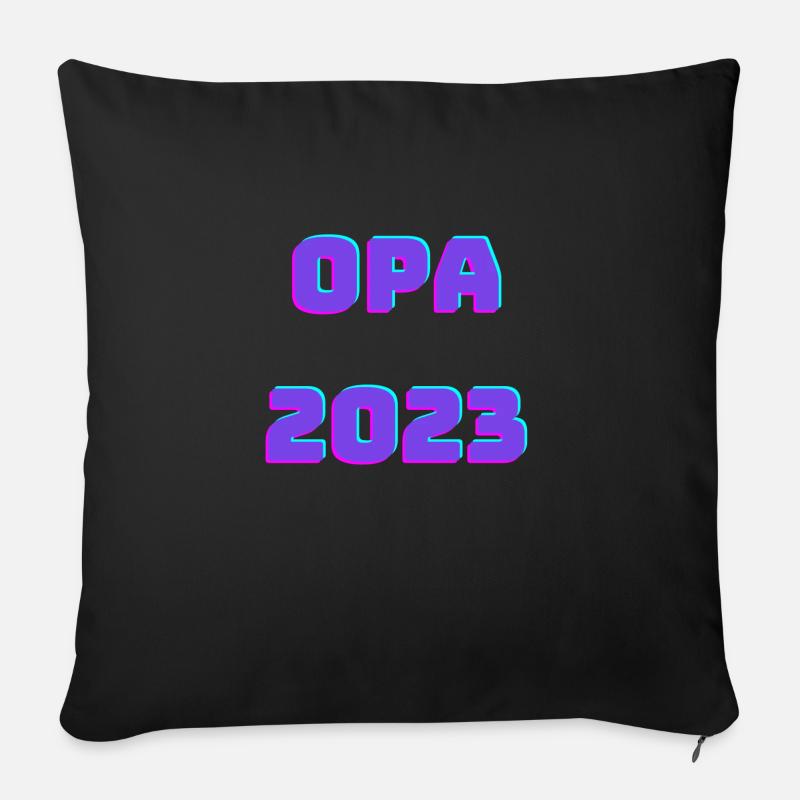 Opa 2023 - Sofakissen mit Füllung 45 x 45 cm - Schwarz