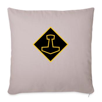 Mjölnir - Sofakissen mit Füllung 45 x 45 cm - helles Taupe - Vorne