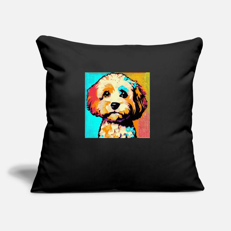 Cavapoo Pop Art Sofakissen mit Füllung 45 x 45 cm