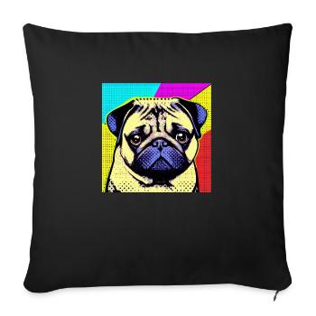 Carlin Pop Art - Coussin et housse de 45 x 45 cm - noir - Devant