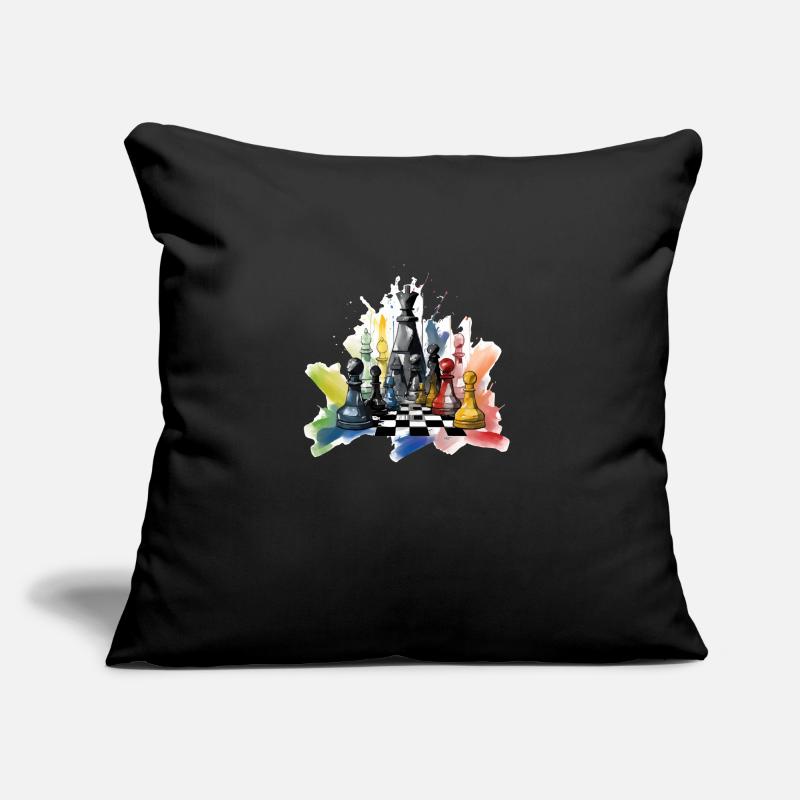 Composition échiquéenne n°4 Coussin et housse de 45 x 45 cm