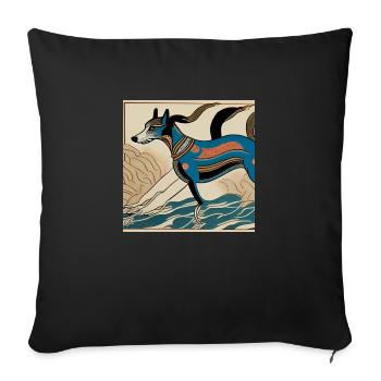 Unrivalled elegance - Sofa pillow with filling 45cm x 45cm - black - Front
