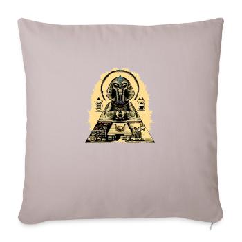 Sphinx Alien No. 2 - Sofa pillow with filling 45cm x 45cm - light taupe - Front