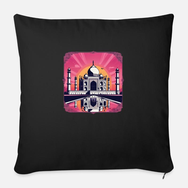 Taj Mahal - Sofakissen mit Füllung 45 x 45 cm - Schwarz