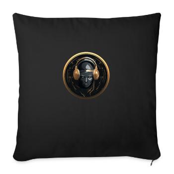 Techno DJ Avant-garde Artwork - Sofa pillow with filling 45cm x 45cm - black - Front