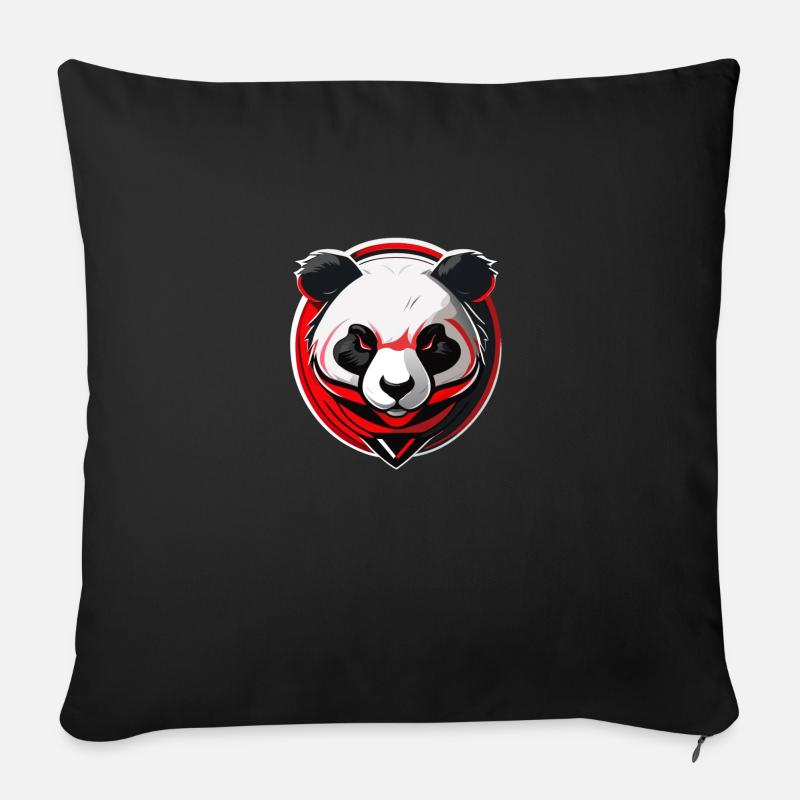 Panda - Sofakissen mit Füllung 45 x 45 cm - Schwarz