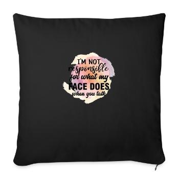 funny quotes sublimation - Sofa pillow with filling 45cm x 45cm - black - Front