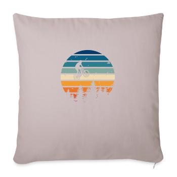 Vélo rétro - Coussin et housse de 45 x 45 cm - taupe clair - Devant