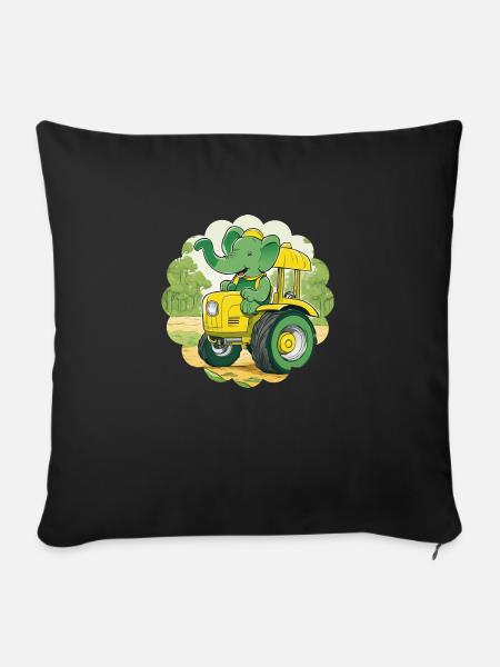Traktorfant - Sofakissen mit Füllung 45 x 45 cm - Schwarz