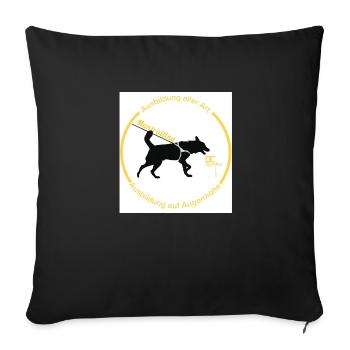 mantrailing - Sofakissen mit Füllung 45 x 45 cm - Schwarz - Vorne