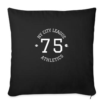 Football City - NYC Athletics 75 - WhtPRNT - Sofa pillow with filling 45cm x 45cm - black - Front