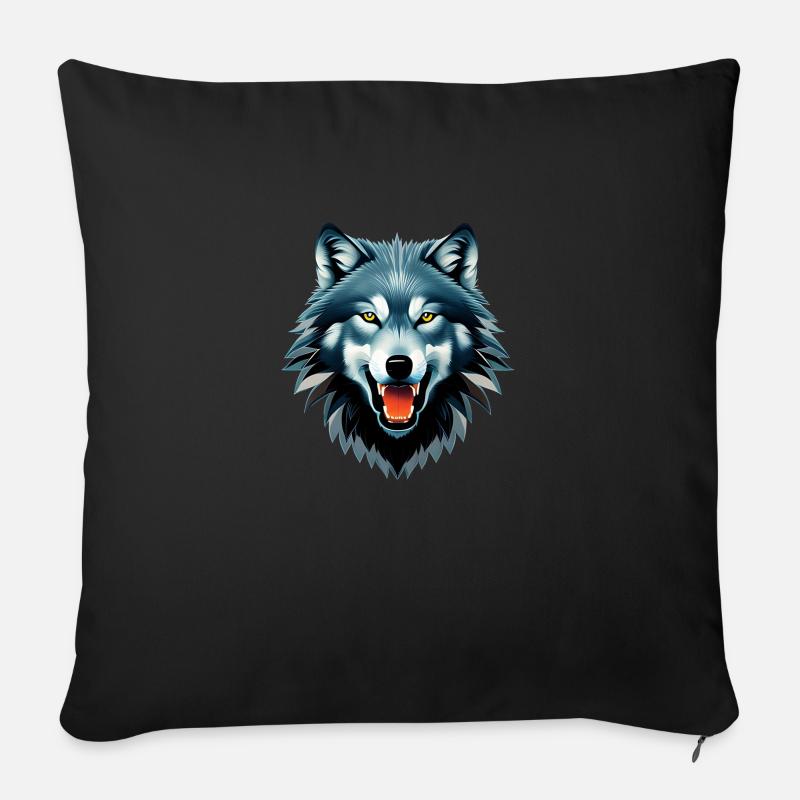 Wolf - Sofakissen mit Füllung 45 x 45 cm - Schwarz