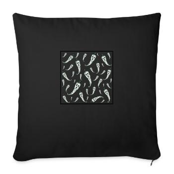 Chili Halloween Geist Gespenst - Sofakissen mit Füllung 45 x 45 cm - Schwarz - Vorne