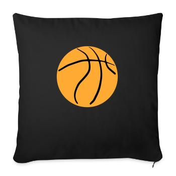 Basketball 21 - Sofa pillow with filling 45cm x 45cm - black - Front