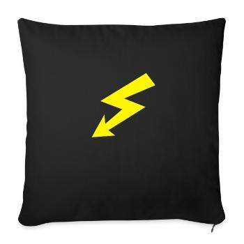 LOGO SCORPLUS jaune - Coussin et housse de 45 x 45 cm - noir - Devant