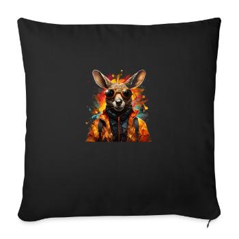 Graffiti Kangoroo - Sofakissen mit Füllung 45 x 45 cm - Schwarz - Vorne