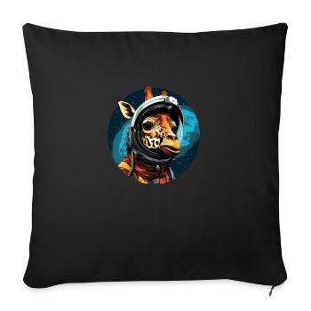 Space Giraffe - Sofakissen mit Füllung 45 x 45 cm - Schwarz - Vorne
