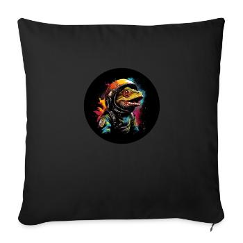 Space Eidechse - Sofakissen mit Füllung 45 x 45 cm - Schwarz - Vorne