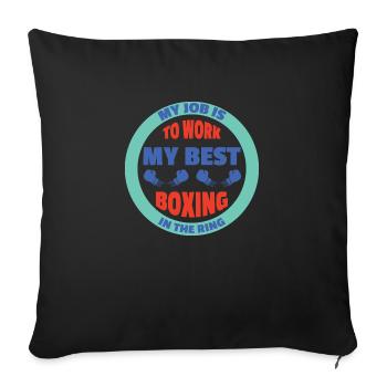 Boxing Threads 6 - Sofakissen mit Füllung 45 x 45 cm - Schwarz - Vorne