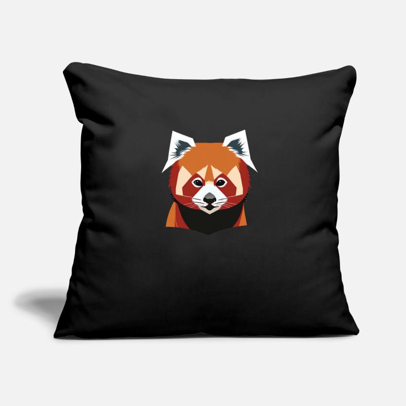 red panda face vector look geometric proud strong Sofa pillow with filling 45cm x 45cm