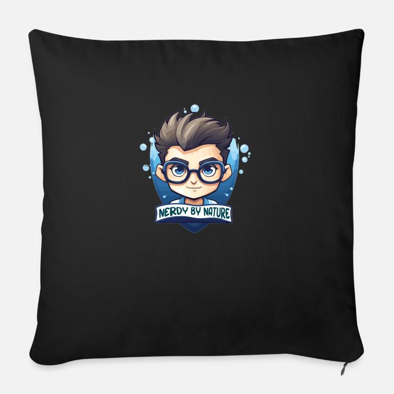 Nerdy by Nature - Sofakissen mit Füllung 45 x 45 cm - Schwarz