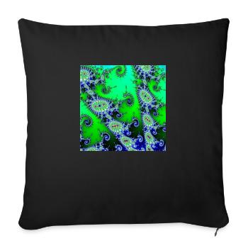 blau grün kati - Sofakissen mit Füllung 45 x 45 cm - Schwarz - Vorne