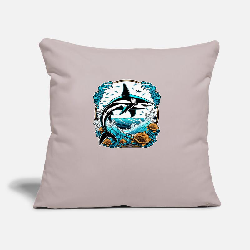 requin Coussin et housse de 45 x 45 cm